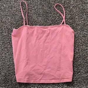 Divided pink crop top